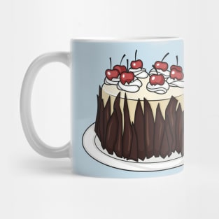 Black Forest cake cartoon illustration Mug